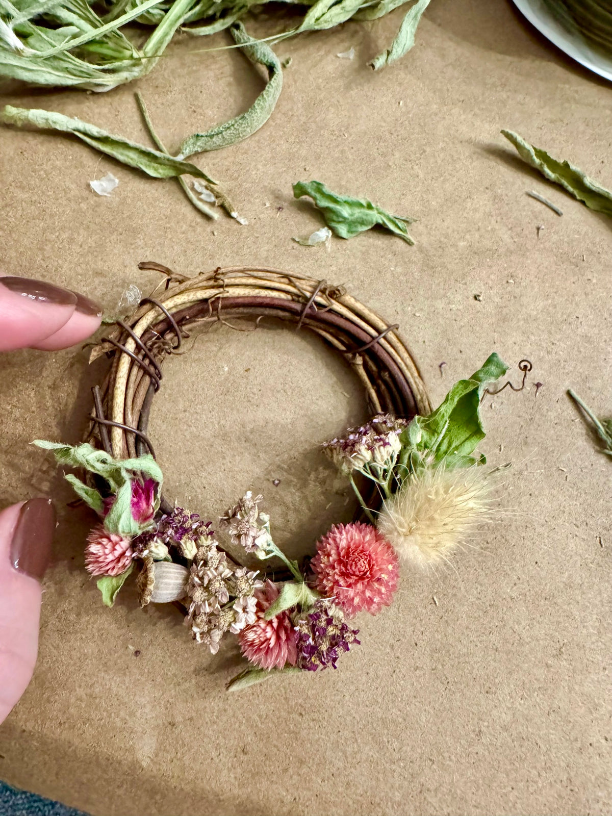 Savour the Season: Dried Floral Wreath Tree Ornament Workshop