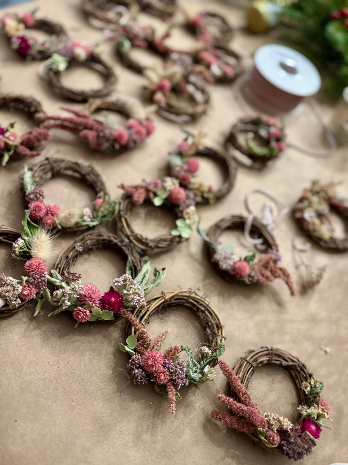 Savour the Season: Dried Floral Wreath Tree Ornament Workshop